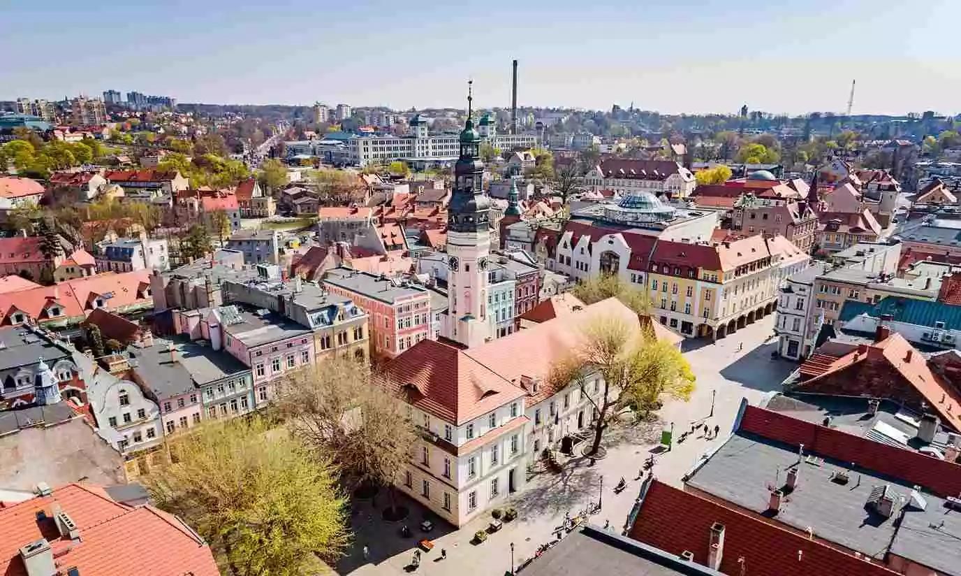 Rynek starego miasta w Zielonej Górze